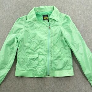 Stussy Light Green Zip-Up Women's Jacket
